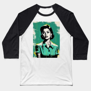 Vintage asian woman in pop-art style Baseball T-Shirt